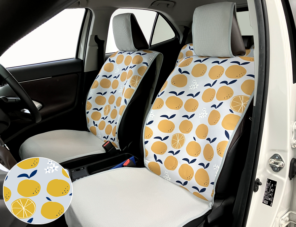 三ヶ日みかん柄シートカバー／Mikkabimikan-pattern Seat Cover | やら